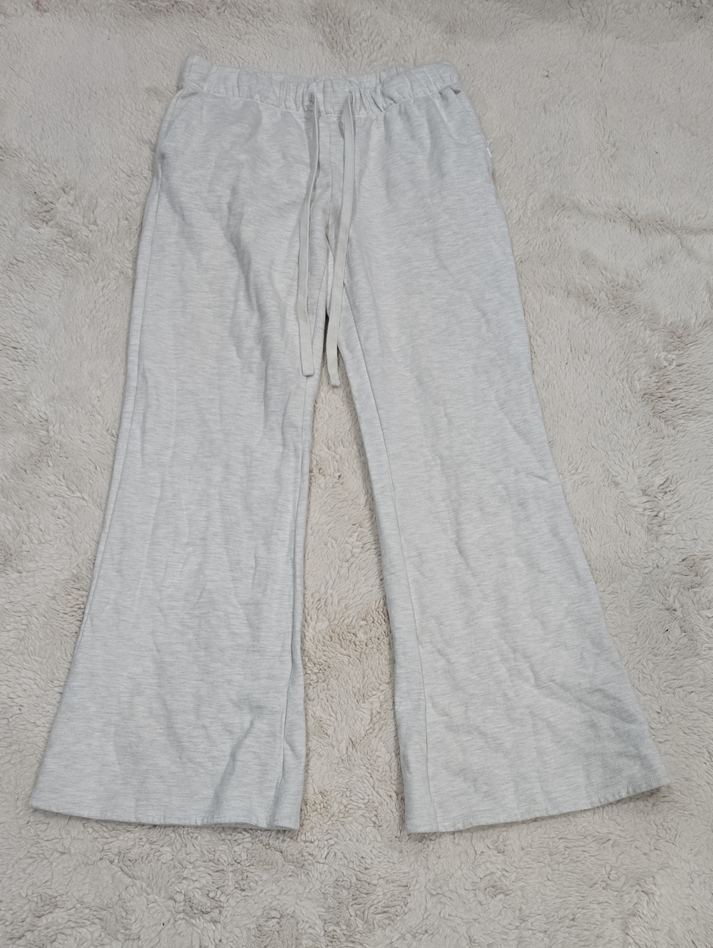 Urban Outfitters Light Gray Wide-Leg Track Pants